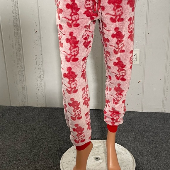 Disney Mickey Mouse Red 2- Pieces Flece Jogger Sz Small - Picture 5 of 12